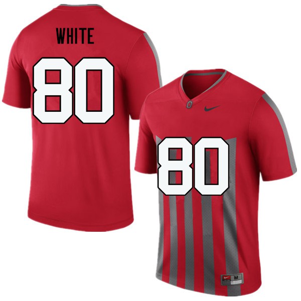 Ohio State Buckeyes #80 Brendon White Men Official Jersey Throwback